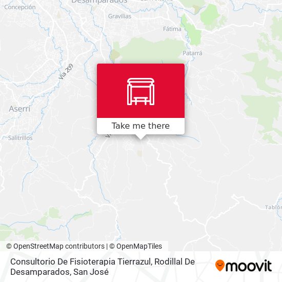 Mapa de Consultorio De Fisioterapia Tierrazul, Rodillal De Desamparados