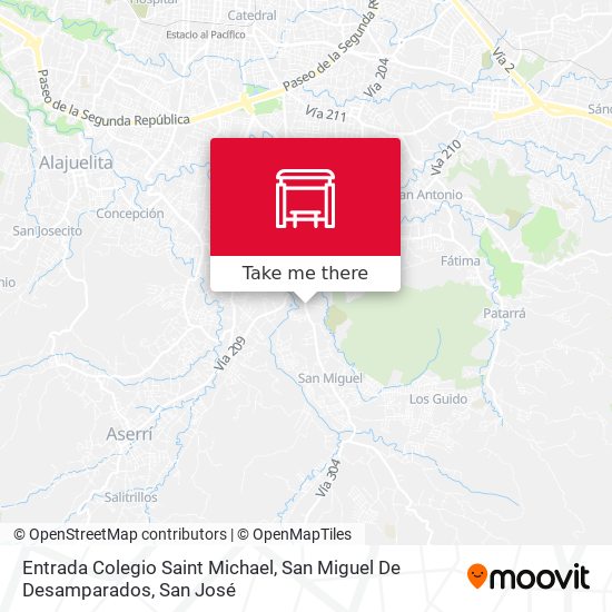 Entrada Colegio Saint Michael, San Miguel De Desamparados map