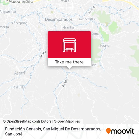 Mapa de Fundación Genesis, San Miguel De Desamparados
