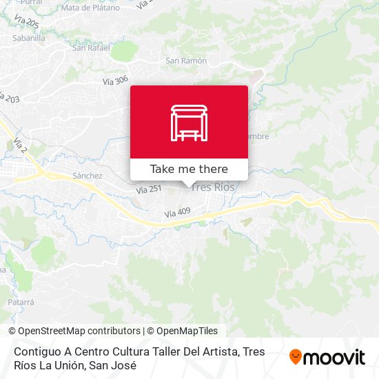 Mapa de Contiguo A Centro Cultura Taller Del Artista, Tres Ríos La Unión