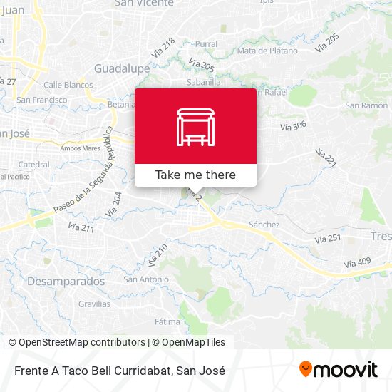 Frente A Taco Bell Curridabat map