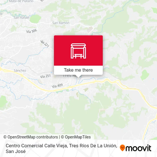 Centro Comercial Calle Vieja, Tres Ríos De La Unión map