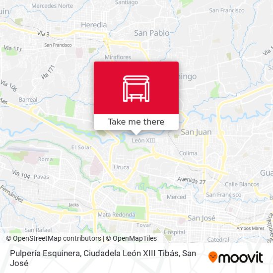 Pulpería Esquinera, Ciudadela León XIII Tibás map