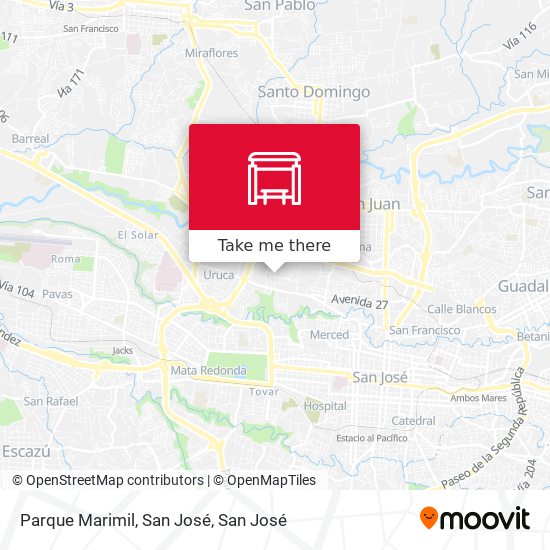 Mapa de Parque Marimil, San José