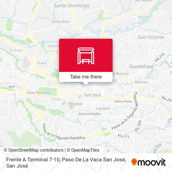 Frente A Terminal 7-10, Paso De La Vaca San José map