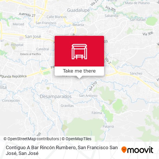 Contiguo A Bar Rincón Rumbero, San Francisco San José map