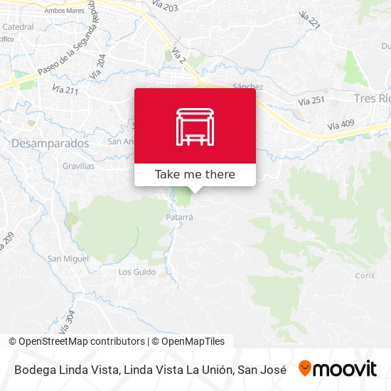 Bodega Linda Vista, Linda Vista La Unión map