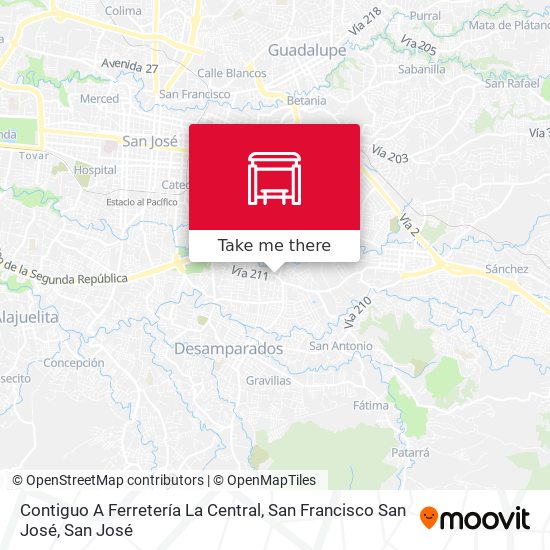 Contiguo A Ferretería La Central, San Francisco San José map