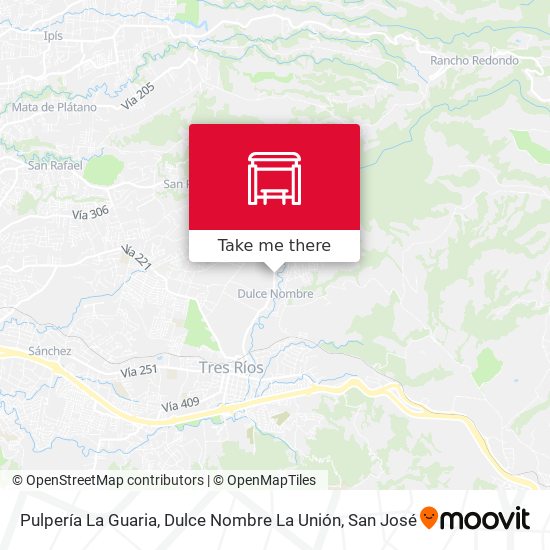 Pulpería La Guaria, Dulce Nombre La Unión map