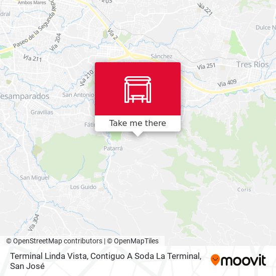 Terminal Linda Vista, Contiguo A Soda La Terminal map