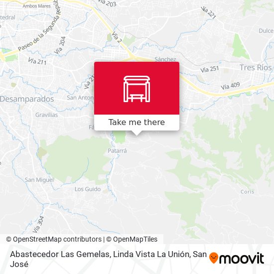 Mapa de Abastecedor Las Gemelas, Linda Vista La Unión