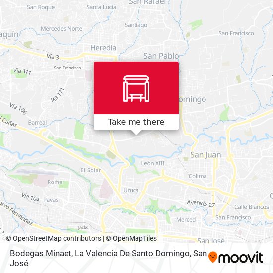 Mapa de Bodegas Minaet, La Valencia De Santo Domingo