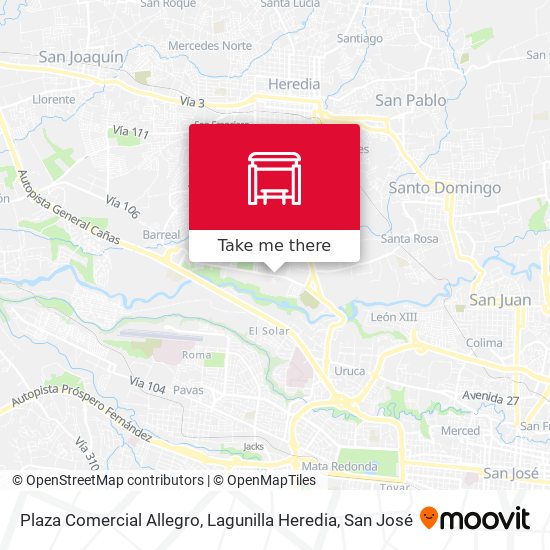 Plaza Comercial Allegro, Lagunilla Heredia map