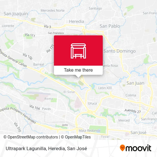 Mapa de Ultrapark Lagunilla, Heredia