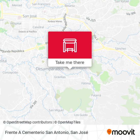 Mapa de Frente A Cementerio San Antonio