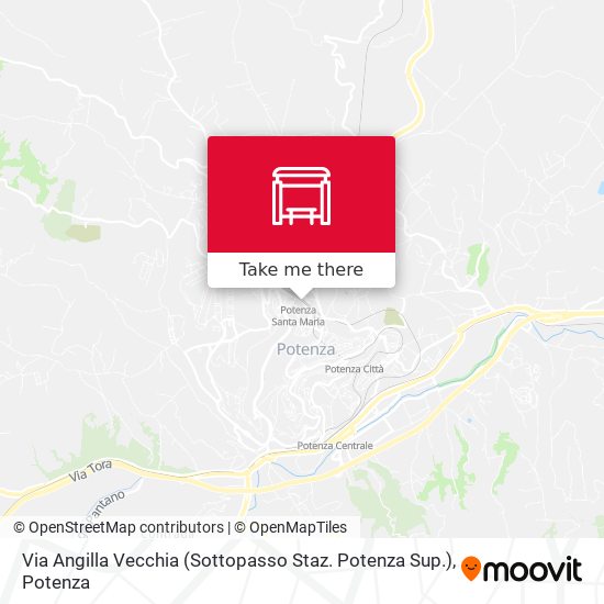 Via Angilla Vecchia (Sottopasso Staz. Potenza Sup.) map