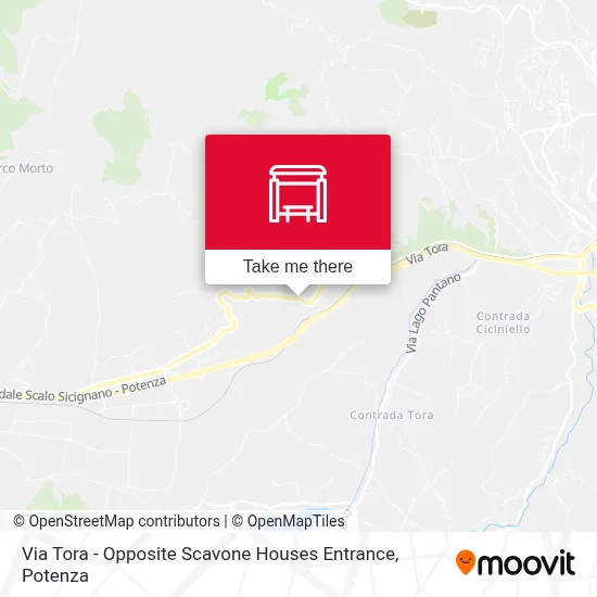 Via Tora - Opposite Scavone Houses Entrance map