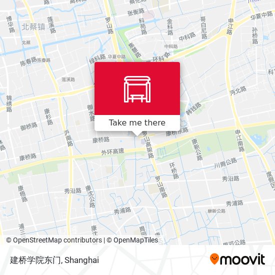 建桥学院东门 map