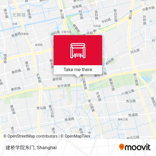 建桥学院东门 map