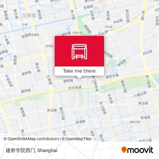 建桥学院西门 map