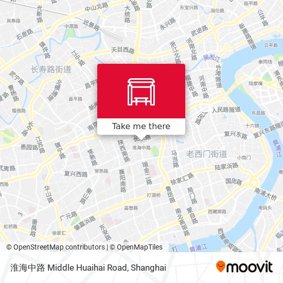 淮海中路 Middle Huaihai Road map