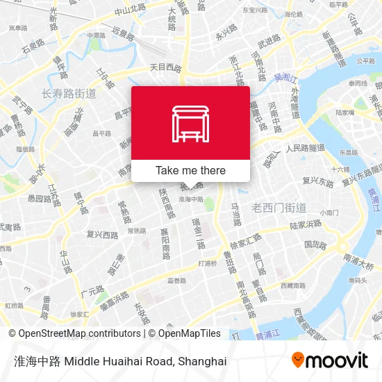 淮海中路 Middle Huaihai Road map