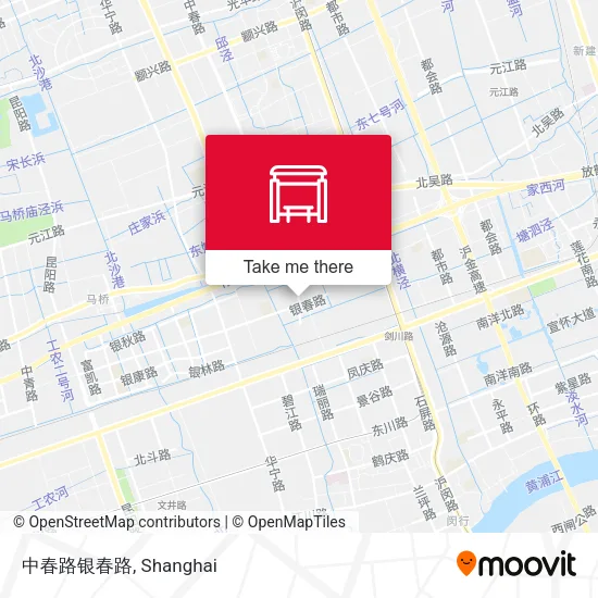 中春路银春路 map