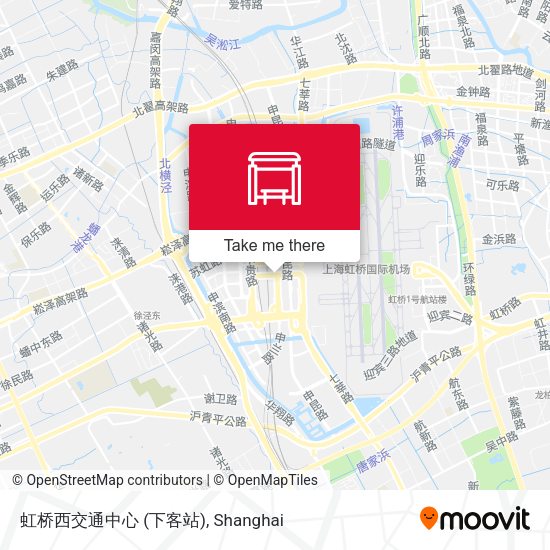 虹桥西交通中心 (下客站) map