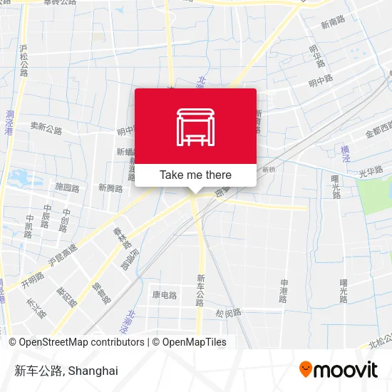 新车公路 map