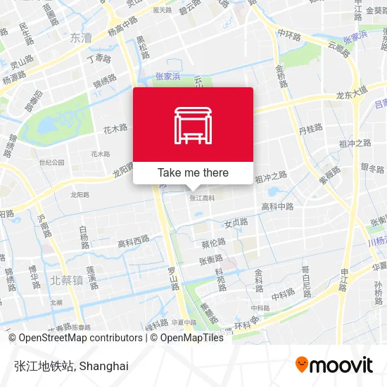 张江地铁站 map