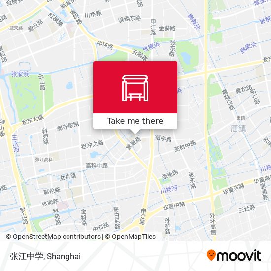 张江中学 map