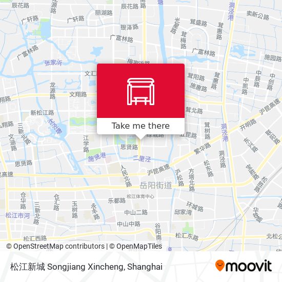 松江新城 Songjiang Xincheng map