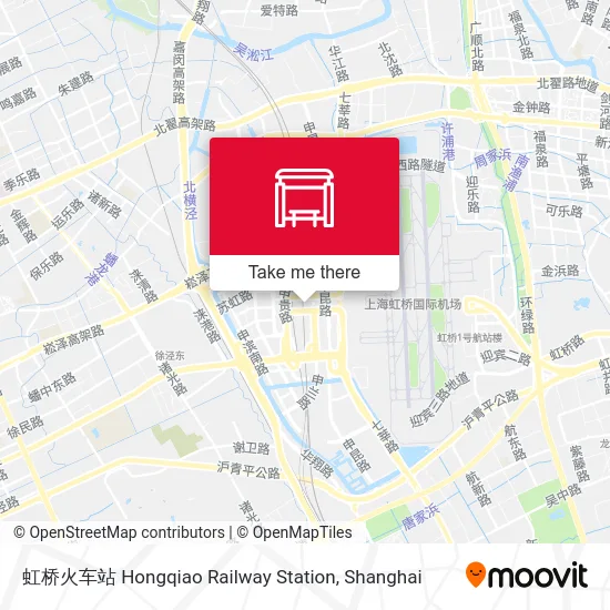 虹桥火车站 Hongqiao Railway Station map