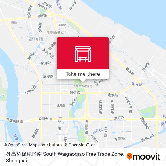 外高桥保税区南 South Waigaoqiao Free Trade Zone map