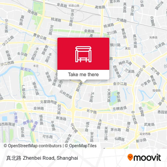 真北路 Zhenbei Road map