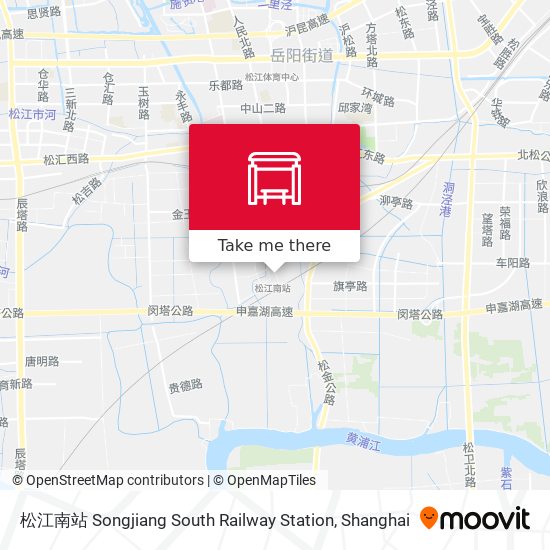 松江南站 Songjiang South Railway Station map
