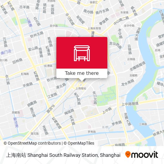 上海南站 Shanghai South Railway Station map
