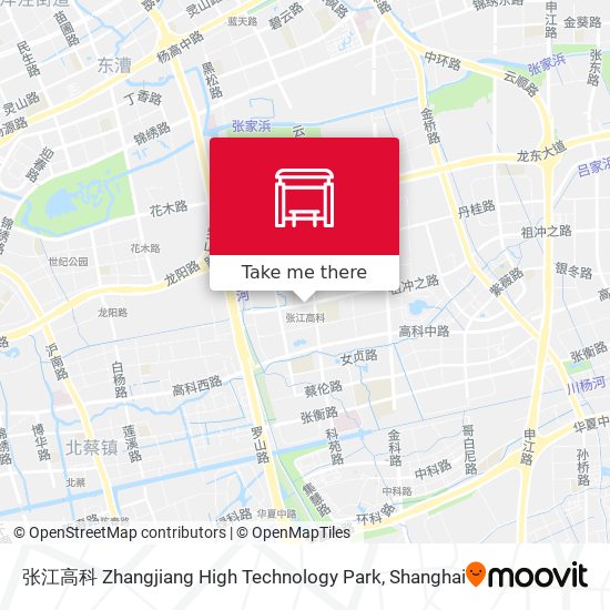 张江高科 Zhangjiang High Technology Park map