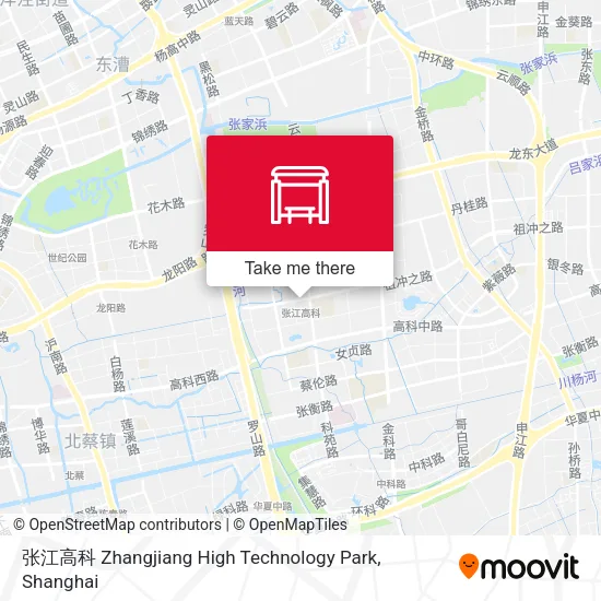 张江高科 Zhangjiang High Technology Park map