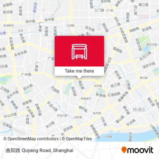 曲阳路 Quyang Road map