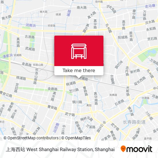 上海西站 West Shanghai Railway Station map