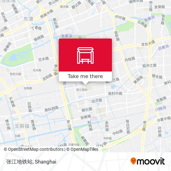 张江地铁站 map