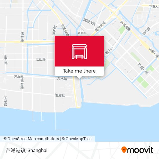 芦潮港镇 map