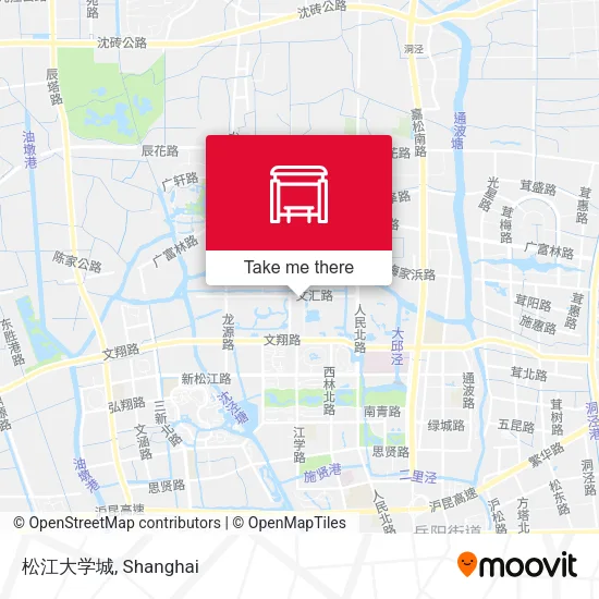 松江大学城 map