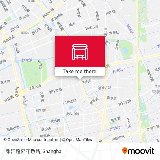 张江路郭守敬路 map