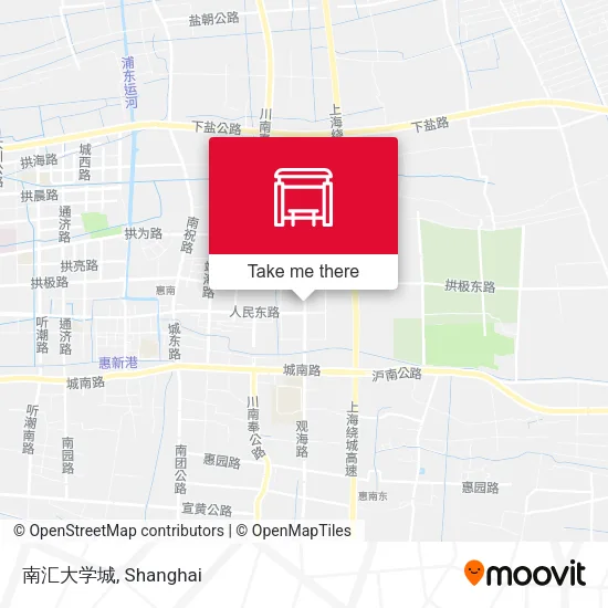 南汇大学城 map