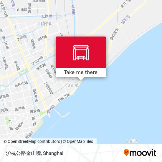 沪杭公路金山嘴 map