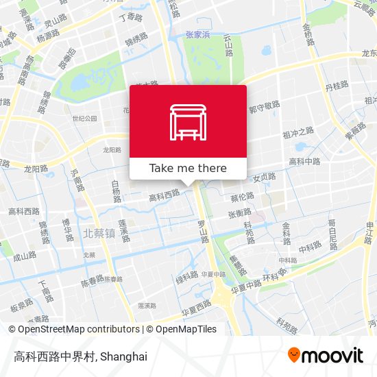 高科西路中界村 map