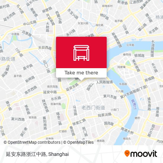 延安东路浙江中路 map
