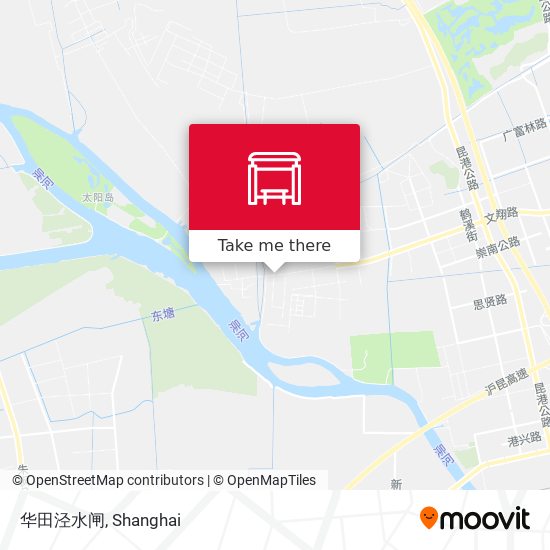 华田泾水闸 map